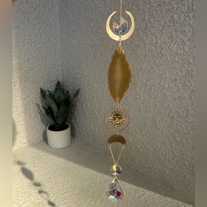 Yellow Agate Crystal Sun Catcher
